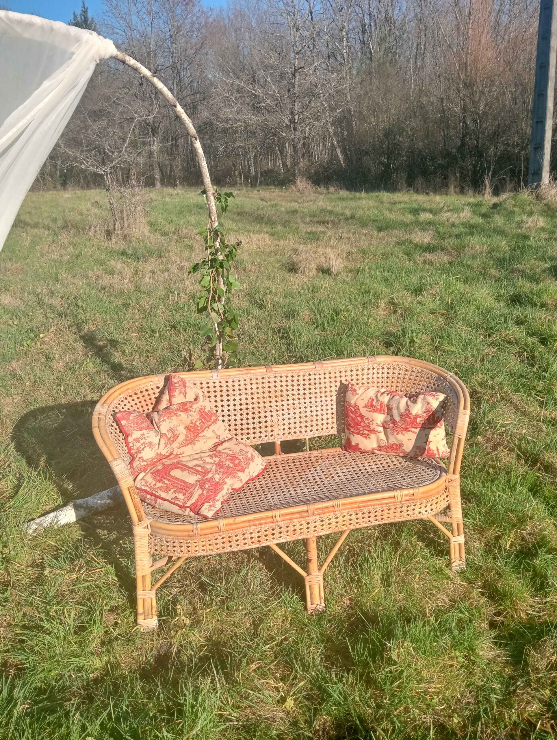 Banc en rotin