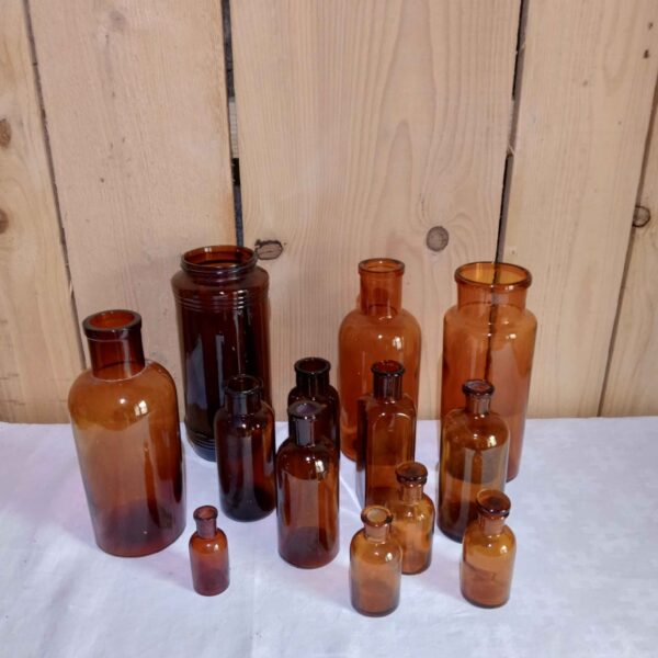 Vases et verreries orangées >15 cm dépareillés