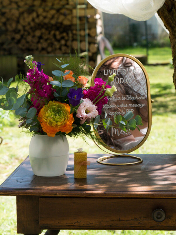 Vases en verre poli
