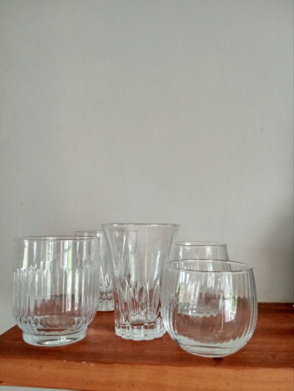 Verres à eau sans pied