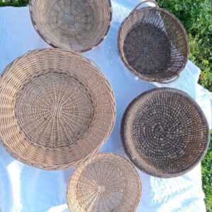Panière ronde en osier grand format
