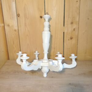 Lustre en bois blanc