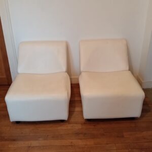 Paire de fauteuil blanc