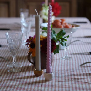 Bougeoirs en grès bas