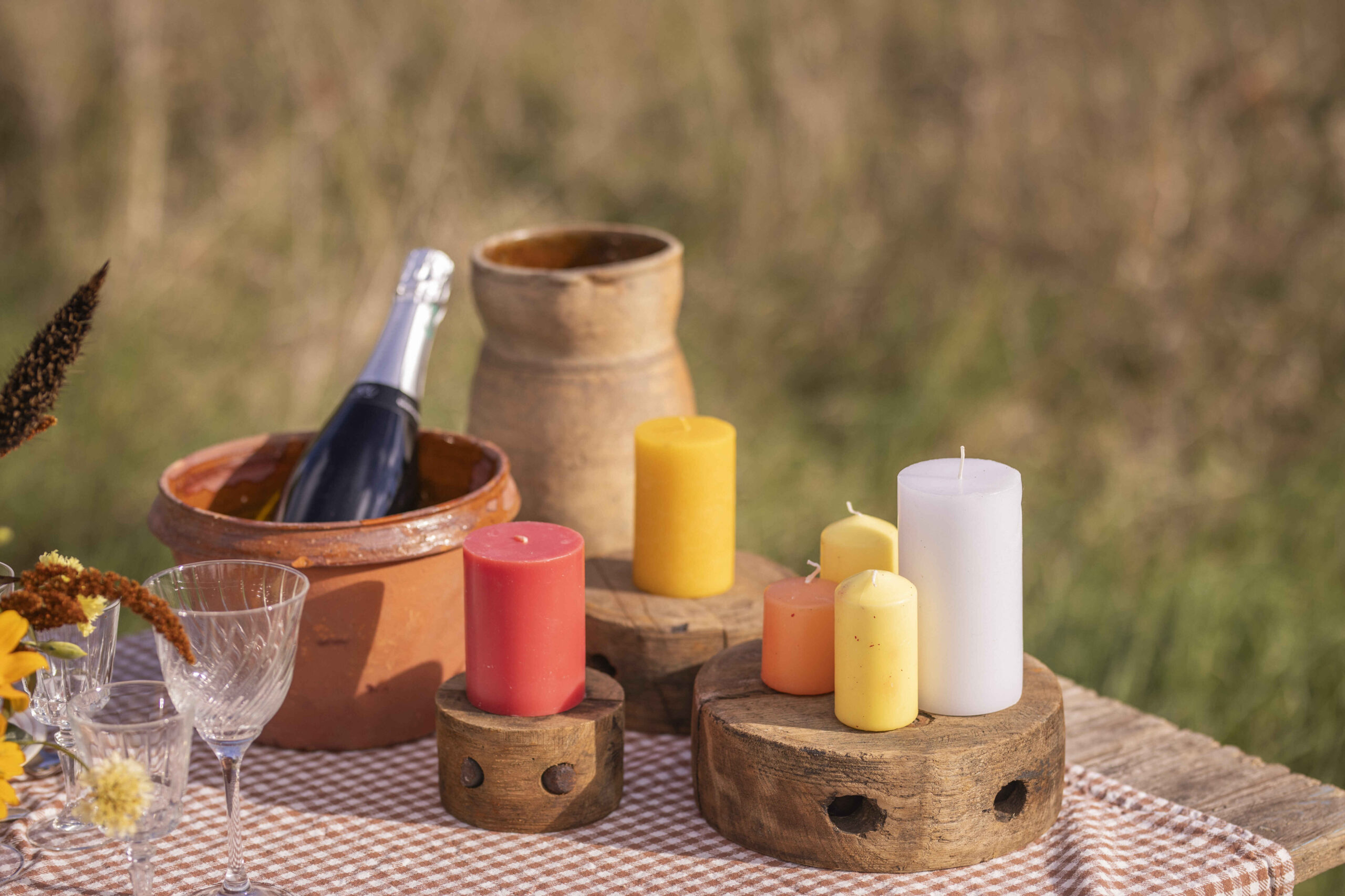 Bougeoirs en bois – Image 2