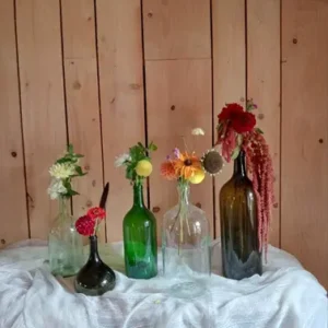 Bouteille en verre insolite