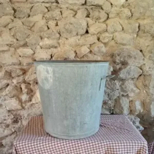 Haute bassine en zinc