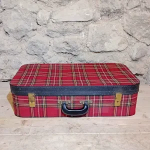 Valise à carreau rouge