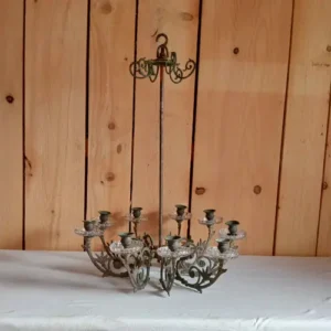 Lustre en bronze et verre