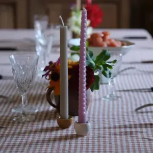 Bougeoirs en grès bas