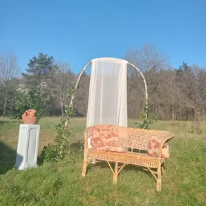 Coussin en toile de Jouy