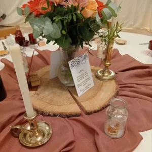 Bougie led en cire crème