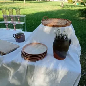Assiettes à dessert en grès