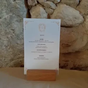 Porte menu, porte nom